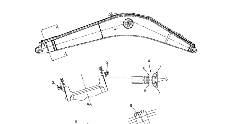 04-35-02(00) HYDRAULIC LINES, BOOM - JRB COUPLER (LC42HU0012F4)-SK460-8 SK485-8 Kobelco Excavator Parts Number Electronic Catalog EPC Manuals