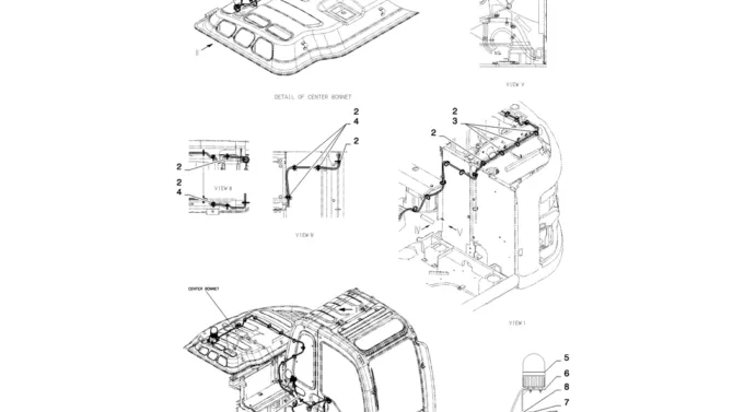 05-007(01) HARNESS ASSEMBLY, UPPER-2 SK130-8 SK140LC Excavator Parts Number Electronic Catalog EPC Manuals