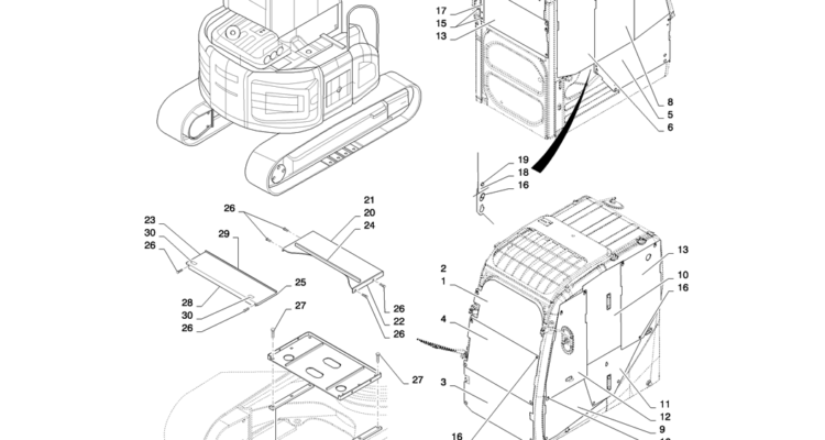 05-08 VANDALISM GUARD - ROPS CAB (NA)-2 SK130-8 SK140LC Excavator Parts Number Electronic Catalog EPC Manuals