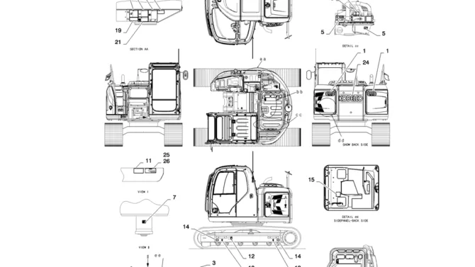 06-001(01) NAME PLATE INSTALLATION-2 SK130-8 SK140LC Excavator Parts Number Electronic Catalog EPC Manuals