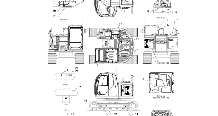 06-001(01) NAME PLATE INSTALLATION-2 SK130-8 SK140LC Excavator Parts Number Electronic Catalog EPC Manuals