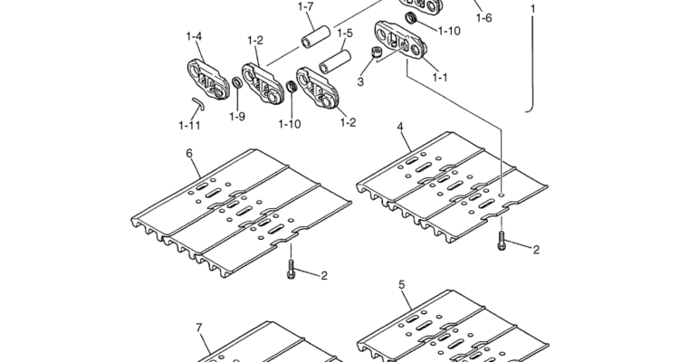 06-07(00) SHOE ASSEMBLY (LS60D00010F1, F2, F3 & F3)-SK460-8 SK485-8 Kobelco Excavator Parts Number Electronic Catalog EPC Manuals