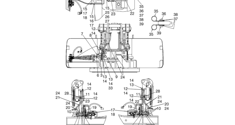 06-19(00) HYDRAULIC LINES, COUNTERWEIGHT REMOVAL SYSTEM, (LS47HU0001F1)-SK460-8 SK485-8 Kobelco Excavator Parts Number Electronic Catalog EPC Manuals