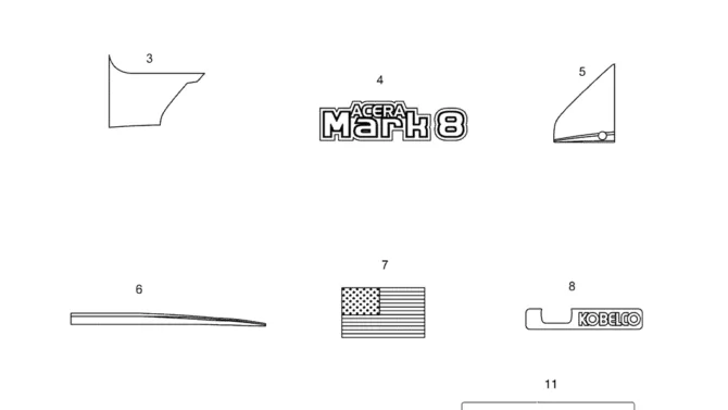 07-01(02) NAME PLATE INSTALLATION (EXTERIOR LOCATION) (LS22TU0006F1)-SK460-8 SK485-8 Kobelco Excavator Parts Number Electronic Catalog EPC Manuals