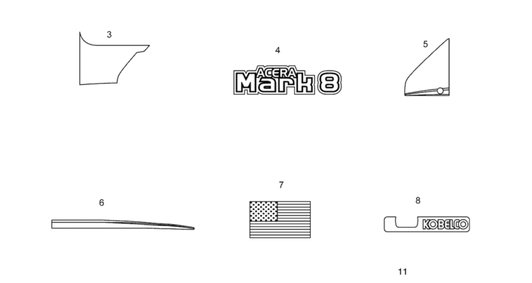 07-01(02) NAME PLATE INSTALLATION (EXTERIOR LOCATION) (LS22TU0006F1)-SK460-8 SK485-8 Kobelco Excavator Parts Number Electronic Catalog EPC Manuals