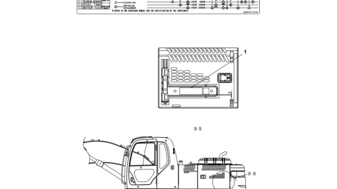 07-06(00) NAME PLATE INSTALLATION, LUBRICATION CHART (YN22T00333F3)-SK460-8 SK485-8 Kobelco Excavator Parts Number Electronic Catalog EPC Manuals