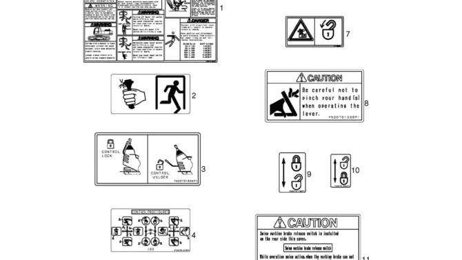 07-10-01(01) NAME PLATE INSTALLATION, (CAB WARNING) LABEL (YN22T00341F1)-SK460-8 SK485-8 Kobelco Excavator Parts Number Electronic Catalog EPC Manuals