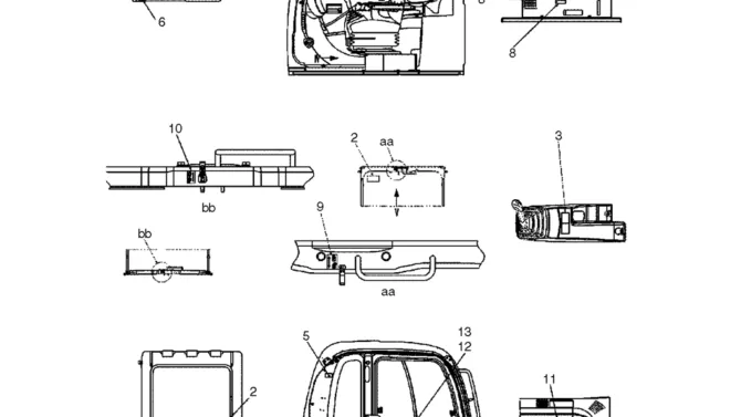 07-21-00(00) NAME PLATE INSTALLATION, (PATTERN CHANGER CAB) LOCATION (YN22T00341F2)-SK460-8 SK485-8 Kobelco Excavator Parts Number Electronic Catalog EPC Manuals
