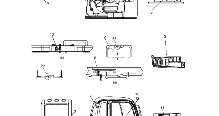 07-21-00(00) NAME PLATE INSTALLATION, (PATTERN CHANGER CAB) LOCATION (YN22T00341F2)-SK460-8 SK485-8 Kobelco Excavator Parts Number Electronic Catalog EPC Manuals