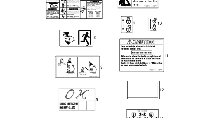 07-21-01(01) NAME PLATE INSTALLATION, (PATTERN CHANGER CAB) (YN22T00341F2)-SK460-8 SK485-8 Kobelco Excavator Parts Number Electronic Catalog EPC Manuals