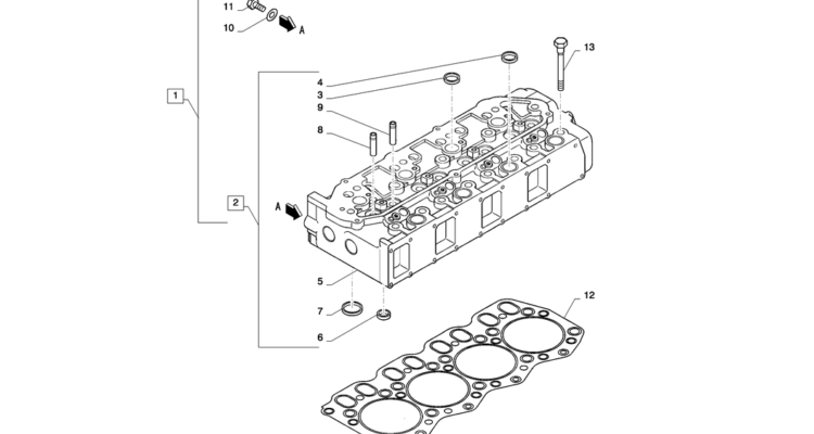 08-001(00) CYLINDER HEAD-2 SK130-8 SK140LC Excavator Parts Number Electronic Catalog EPC Manuals