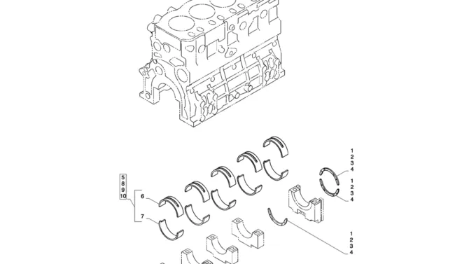08-007(00) MAIN BEARING-2 SK130-8 SK140LC Excavator Parts Number Electronic Catalog EPC Manuals