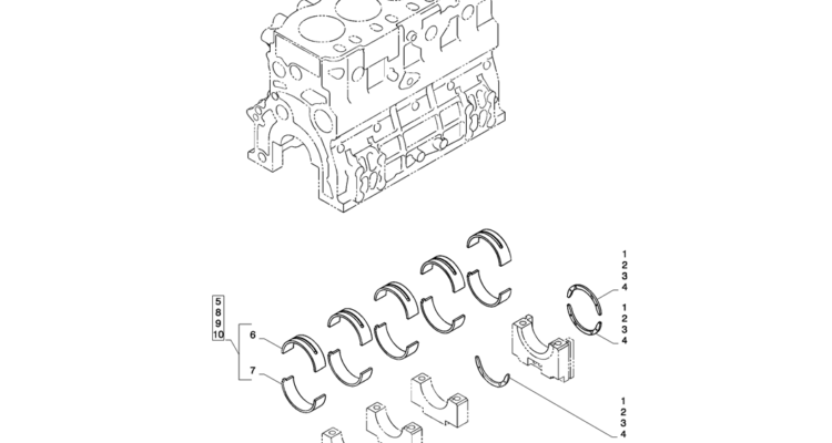 08-007(00) MAIN BEARING-2 SK130-8 SK140LC Excavator Parts Number Electronic Catalog EPC Manuals