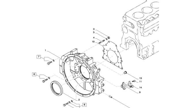 08-009(00) FLYWHEEL HOUSING-2 SK130-8 SK140LC Excavator Parts Number Electronic Catalog EPC Manuals