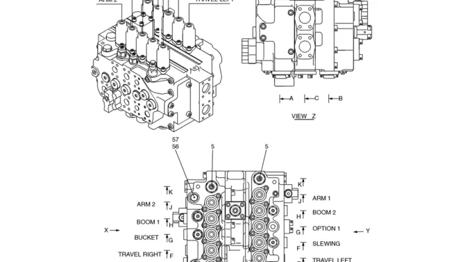 08-01-00(01) VALVE ASSEMBLY, CONTROL (LS30V00009F1)-SK460-8 SK485-8 Kobelco Excavator Parts Number Electronic Catalog EPC Manuals