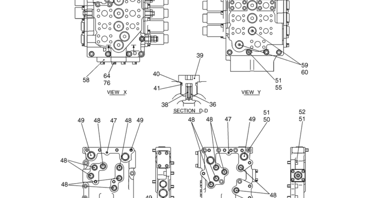 08-01-01(02) VALVE ASSEMBLY, CONTROL (LS30V00009F1)-SK460-8 SK485-8 Kobelco Excavator Parts Number Electronic Catalog EPC Manuals