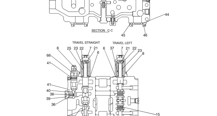 08-01-03(04) VALVE ASSEMBLY, CONTROL (LS30V00009F1)-SK460-8 SK485-8 Kobelco Excavator Parts Number Electronic Catalog EPC Manuals