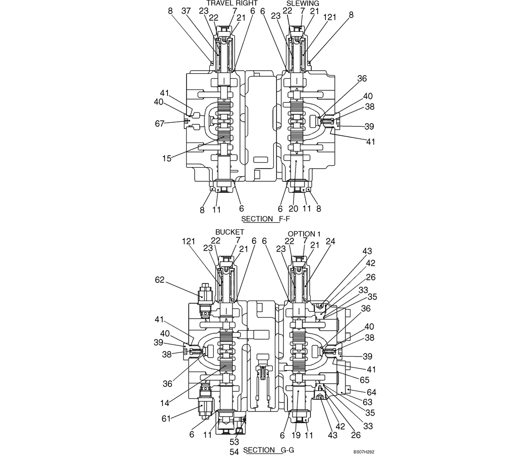 08-01-04(05) VALVE ASSEMBLY, CONTROL (LS30V00009F1)-SK460-8 SK485-8 Kobelco Excavator Parts Number Electronic Catalog EPC Manuals