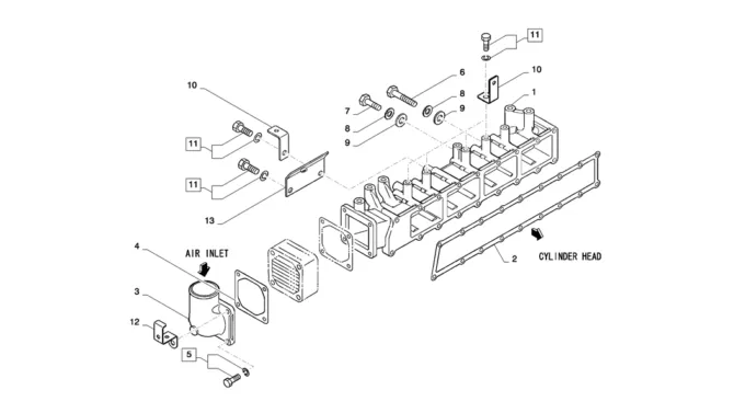 08-017(00) INLET SYSTEM-2 SK130-8 SK140LC Excavator Parts Number Electronic Catalog EPC Manuals
