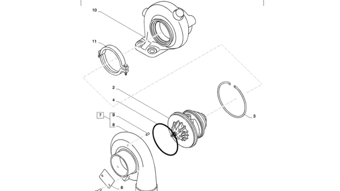08-020(01) TURBOCHARGER (MODEL TD04HL)-2 SK130-8 SK140LC Excavator Parts Number Electronic Catalog EPC Manuals