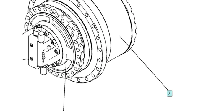08-03(00) MOTOR ASSEMBLY (PROPEL) (LS15V00020F1)-SK460-8 SK485-8 Kobelco Excavator Parts Number Electronic Catalog EPC Manuals
