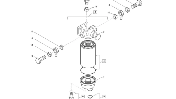 08-030(00) FUEL FILTER-2 SK130-8 SK140LC Excavator Parts Number Electronic Catalog EPC Manuals