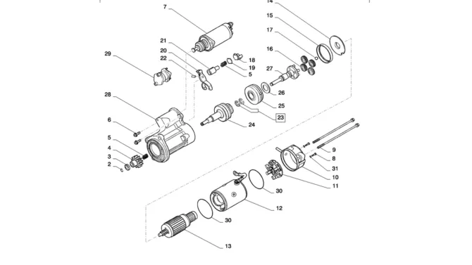 08-032(00) STARTER (24V-5KW)-2 SK130-8 SK140LC Excavator Parts Number Electronic Catalog EPC Manuals