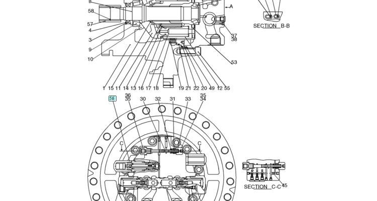 08-04(00) MOTOR (PROPEL) (LS15V00022F1)-SK460-8 SK485-8 Kobelco Excavator Parts Number Electronic Catalog EPC Manuals