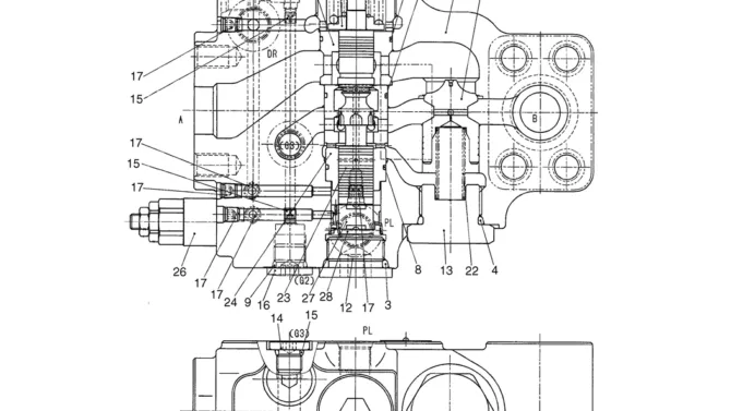 08-06-00(00) VALVE ASSEMBLY, LEFT SIDE HOLDING (BOOM & ARM HOLDING VALVES) (LS28V00008F1)-SK460-8 SK485-8 Kobelco Excavator Parts Number Electronic Catalog EPC Manuals