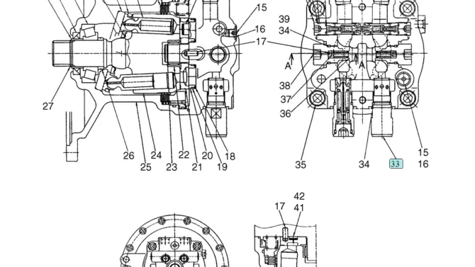 08-10(00) MOTOR ASSEMBLY (SWING) (LS15V00018F1 & LS15V00019F1)-SK460-8 SK485-8 Kobelco Excavator Parts Number Electronic Catalog EPC Manuals