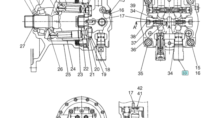 08-10(00) MOTOR ASSEMBLY (SWING) (LS15V00018F1 & LS15V00019F1)-SK460-8 SK485-8 Kobelco Excavator Parts Number Electronic Catalog EPC Manuals