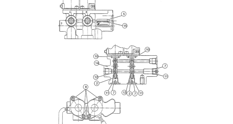 08-15(00) VALVE ASSEMBLY, SOLENOID (LC35V00004F2 & LC35V00004F3)-SK460-8 SK485-8 Kobelco Excavator Parts Number Electronic Catalog EPC Manuals