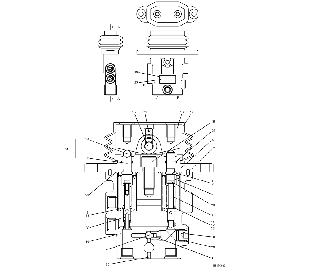 08-18(00) VALVE ASSEMBLY, PILOT (YN30V00080F1)-SK460-8 SK485-8 Kobelco Excavator Parts Number Electronic Catalog EPC Manuals