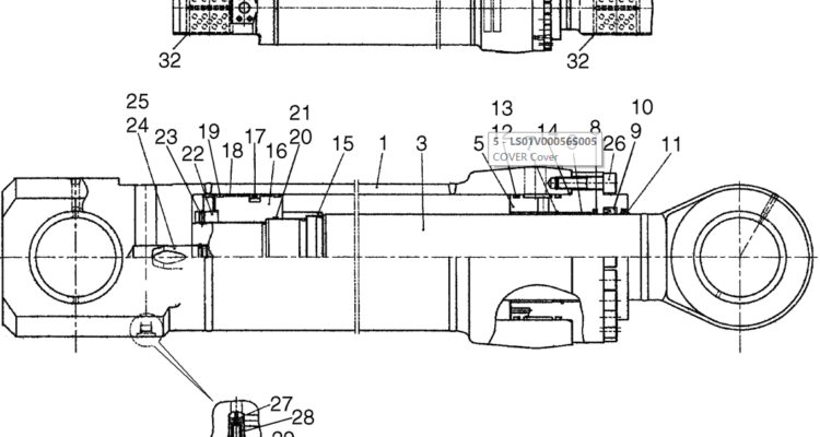 08-21(00) CYLINDER ASSEMBLY, ARM (LS01V00056F1)-SK460-8 SK485-8 Kobelco Excavator Parts Number Electronic Catalog EPC Manuals