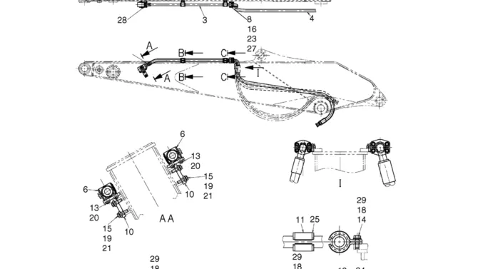 09-020 LONG ARM 1 WAY PIPING ONLY (YN43H00117F1)-SK200-6E SK210LC-6E SK200-6ES SK200LC-6E Kobelco Excavator Parts Number Electronic Catalog EPC Manuals