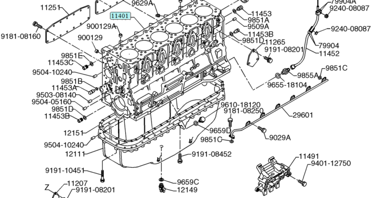09-03(00) CYLINDER BLOCK-SK460-8 SK485-8 Kobelco Excavator Parts Number Electronic Catalog EPC Manuals