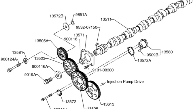 09-07(00) CAMSHAFT & IDLER GEAR-SK460-8 SK485-8 Kobelco Excavator Parts Number Electronic Catalog EPC Manuals