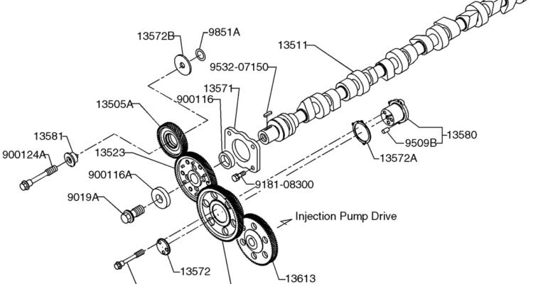 09-07(00) CAMSHAFT & IDLER GEAR-SK460-8 SK485-8 Kobelco Excavator Parts Number Electronic Catalog EPC Manuals