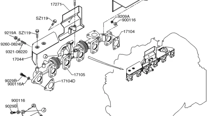 09-10(00) AIR INTAKE & EXHAUST SYSTEM-SK460-8 SK485-8 Kobelco Excavator Parts Number Electronic Catalog EPC Manuals