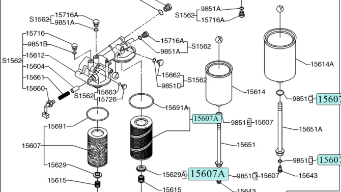 09-14(00) OIL FILTER (VH15600E0070)-SK460-8 SK485-8 Kobelco Excavator Parts Number Electronic Catalog EPC Manuals
