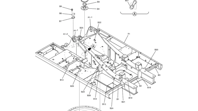 1.000(00) UPPER FRAME ASSEMBLY LC52F00169P1-SK350-8 Kobelco Excavator Parts Number Electronic Catalog EPC Manuals