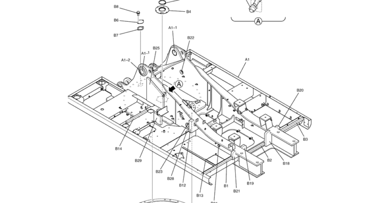 1.000(00) UPPER FRAME ASSEMBLY LC52F00169P1-SK350-8 Kobelco Excavator Parts Number Electronic Catalog EPC Manuals