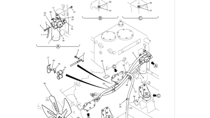 1.005(00) ENGINE INSTALLATION, (LC02P00034F1)-SK350-8 Kobelco Excavator Parts Number Electronic Catalog EPC Manuals