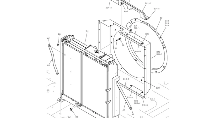 1.006(00) RADIATOR INSTALLATION, (LC05P00042F1)-SK350-8 Kobelco Excavator Parts Number Electronic Catalog EPC Manuals