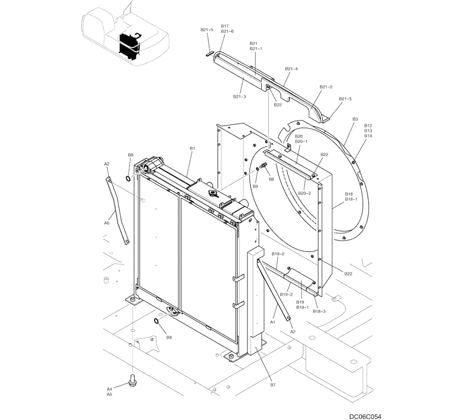 1.006(00) RADIATOR INSTALLATION, (LC05P00042F1)-SK350-8 Kobelco Excavator Parts Number Electronic Catalog EPC Manuals