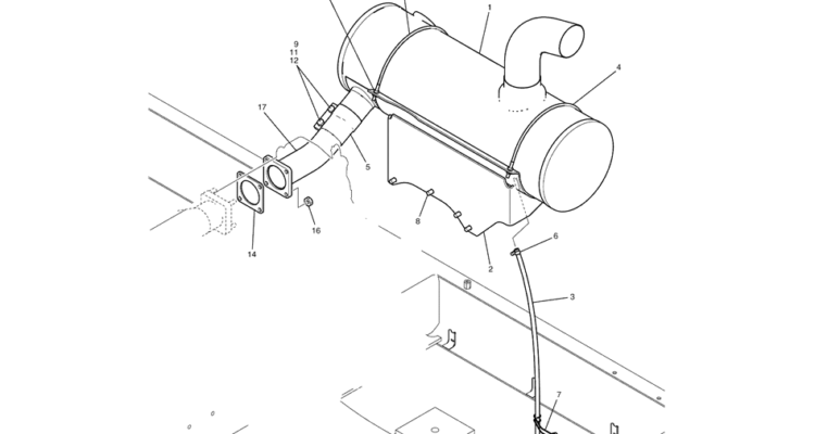1.009(00) MUFFLER ASSEMBLY (LC12P00011F1)-SK350-8 Kobelco Excavator Parts Number Electronic Catalog EPC Manuals
