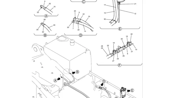 1.010(00) FUEL LINES LC21P00010F1-SK350-8 Kobelco Excavator Parts Number Electronic Catalog EPC Manuals
