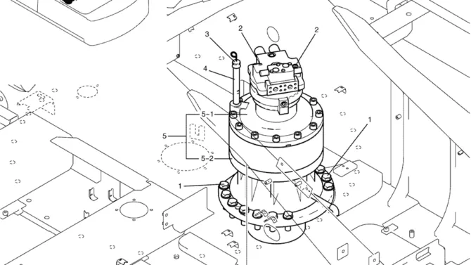 1.015(00) SWING MOTOR - INSTALLATION (LC32W00008F1)-SK350-8 Kobelco Excavator Parts Number Electronic Catalog EPC Manuals