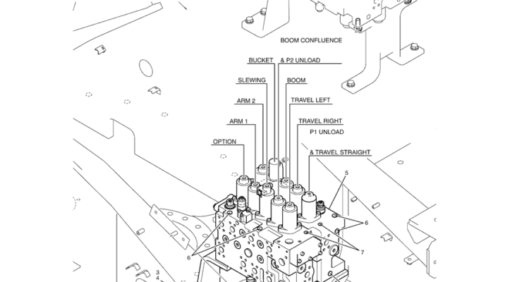 1.016(00) VALVE INSTALLATION, MAIN LC64H00113F1 & YN64H00190F1 (NIBBLER & BREAKER)-SK350-8 Kobelco Excavator Parts Number Electronic Catalog EPC Manuals