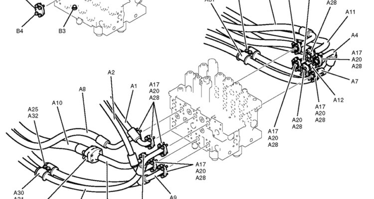 1.020(00) UPPER HYDRAULIC LINES - MAIN LC03H00054F1 (PAGE 2 OF 2)-SK350-8 Kobelco Excavator Parts Number Electronic Catalog EPC Manuals